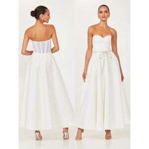 NWT Helsi Grace Strapless Fit & Flare Dress in Ivory $595 - Size Medium